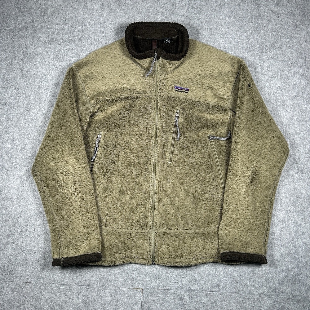 Vintage Patagonia R4 Fleece Jacket Men's Size Large Green Polartec Full Zip Gorp
